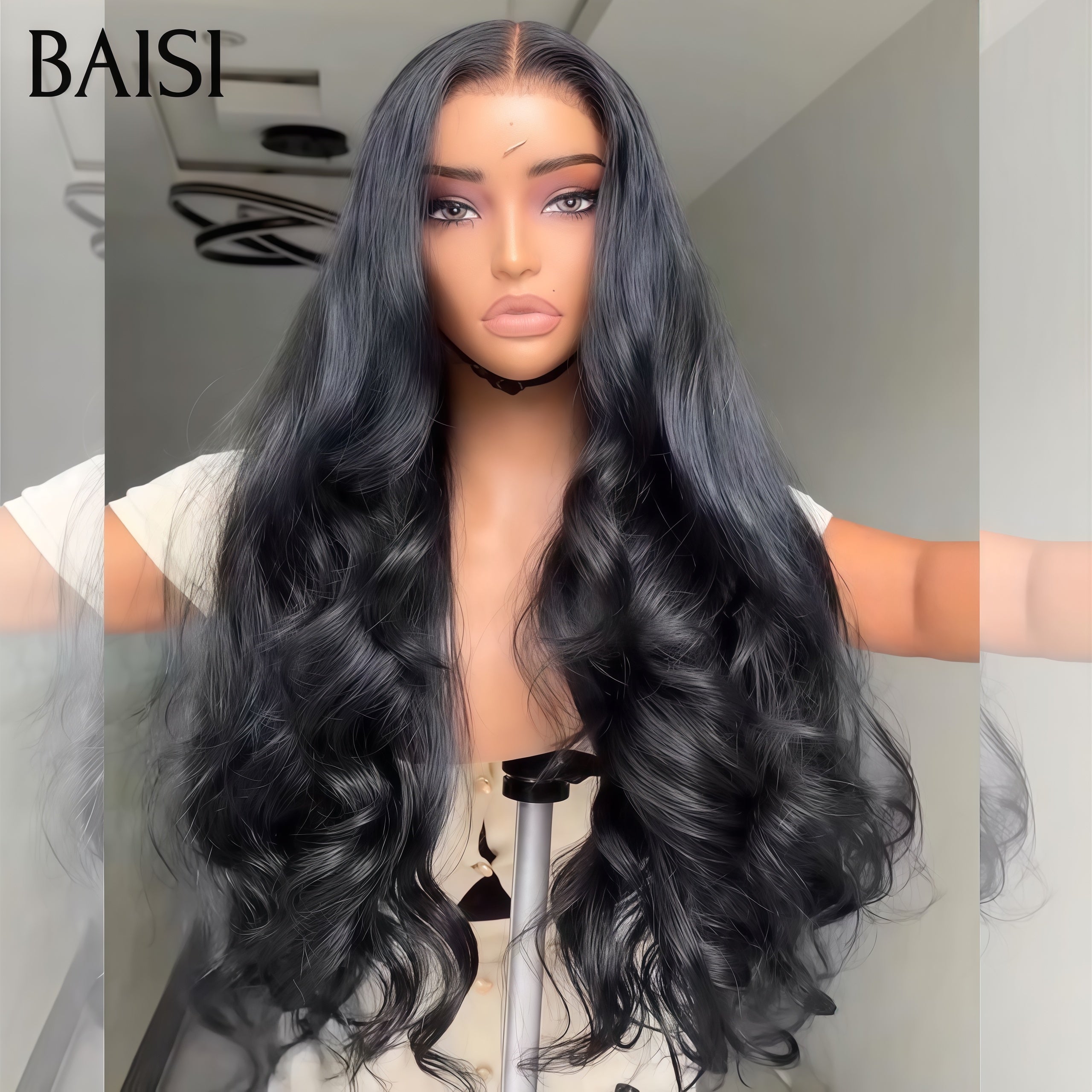 BAISI BLACK FRIDAY SOLDES 13X4 Frontale Lace Perruque Body Wave En Haut De Gamme 20 Pouces 100€ En 100% Raw Hair