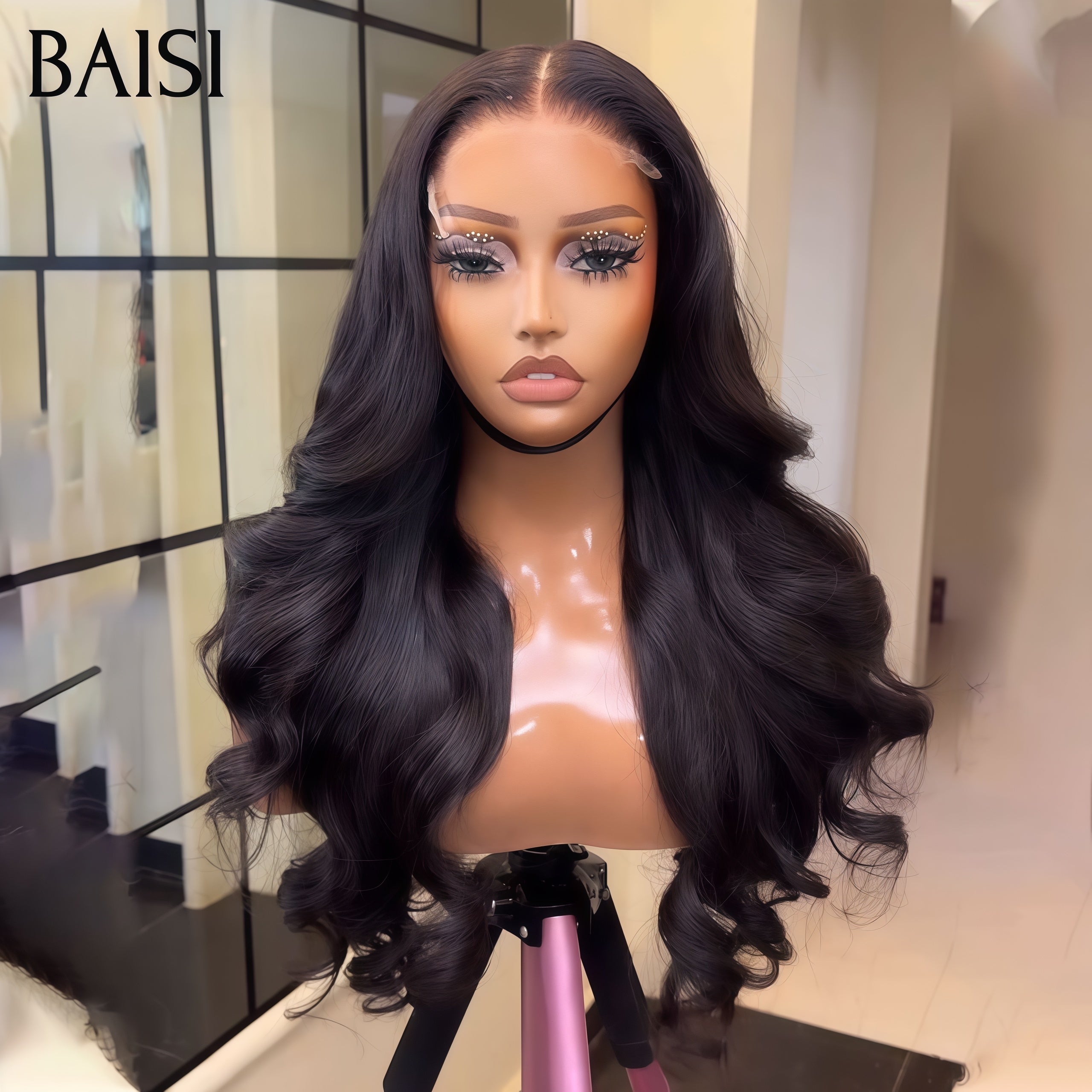 BAISI 4x4 lace closure body wave 22 pouces ou 3 Perruques Frontal de Luxe 490€ Fabriquées par les cheveux double drawn en 100% vrais cheveux humains