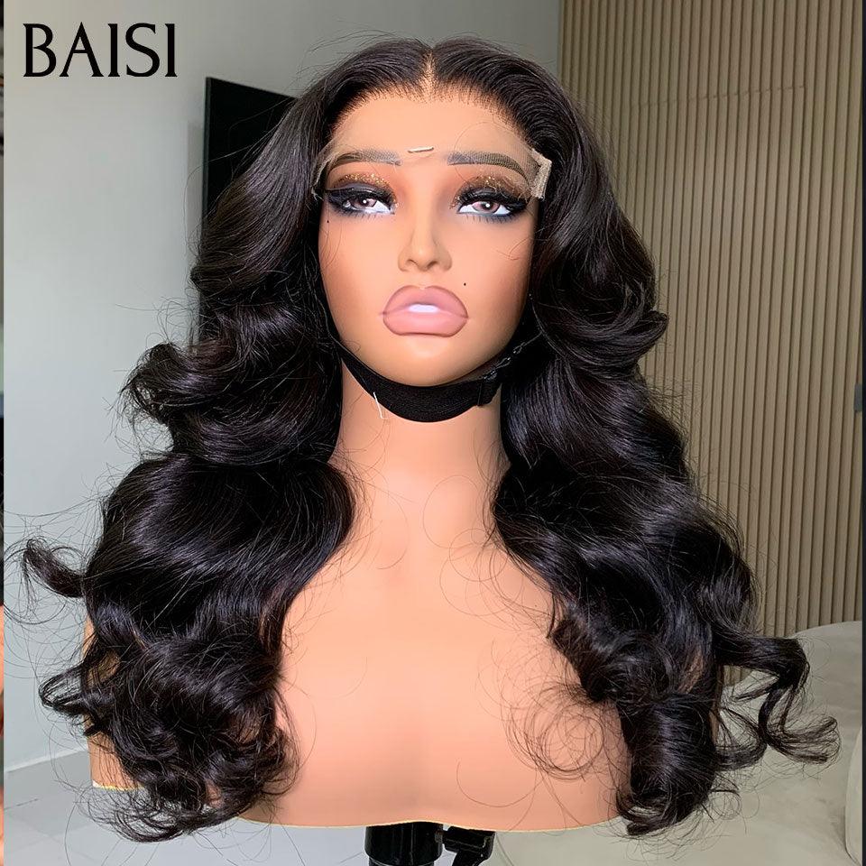 Baisi 13x6 hd renda invisível sem cola peruca reta em renda preta já cortada fácil de usar em cabelo 100% humano densidade 250%