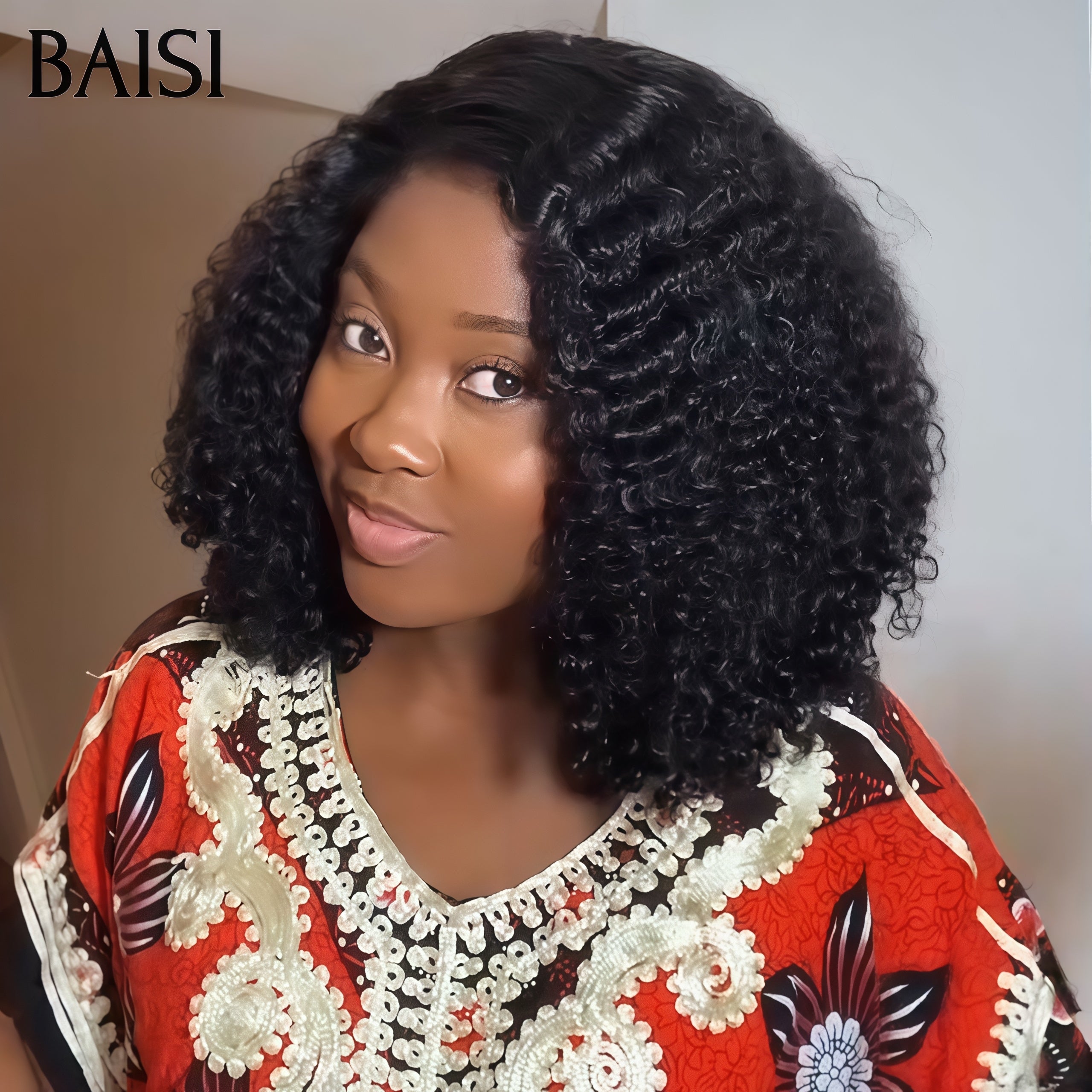 BAISI 13x4 lace frontal curly wave 10 pouces ou 3 perruques à moitié prix 235€ en 100% cheveux humains mp50