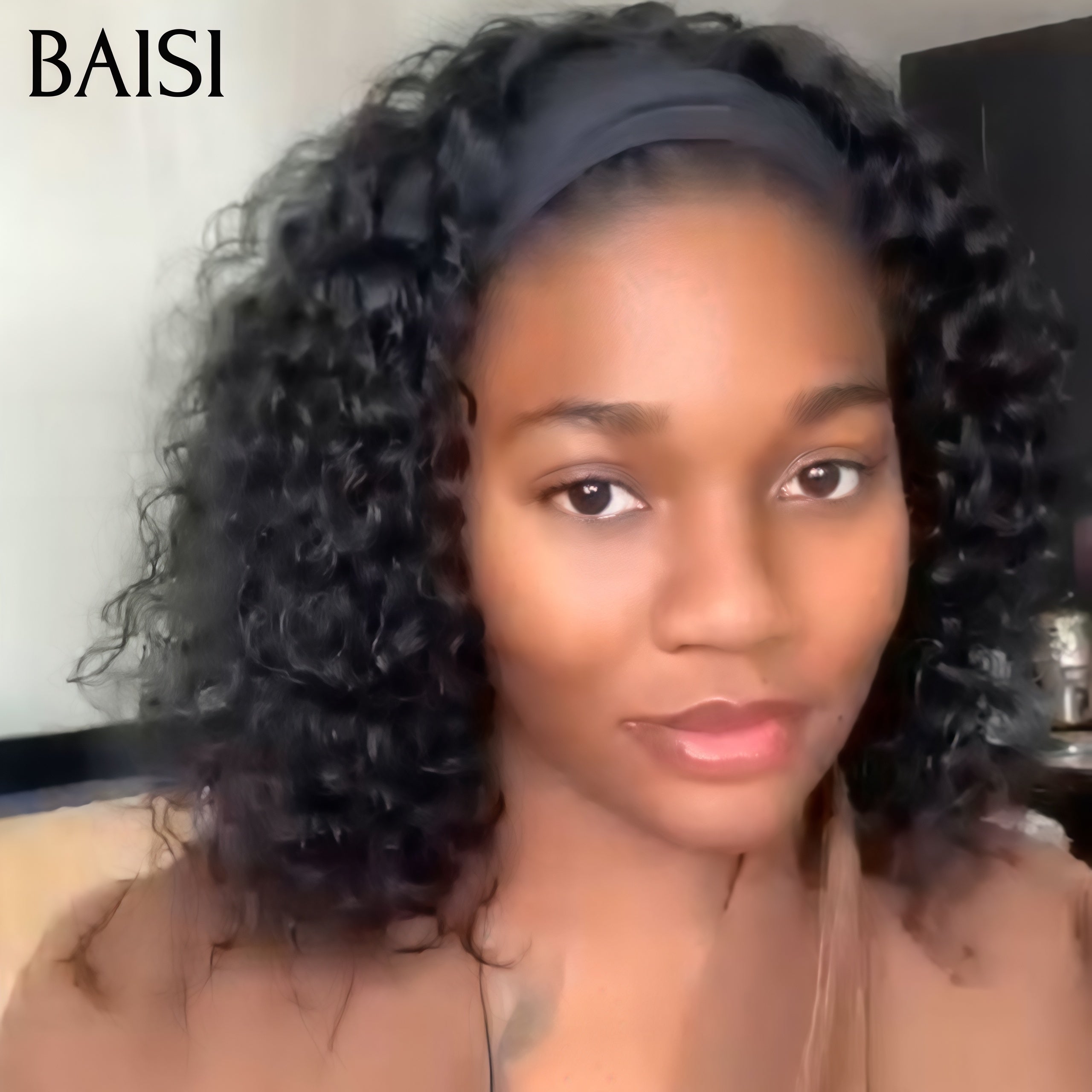 BAISI Perruque Bandeau Frisée Curly Fabriquée A La Machine 12 pouce 69€ 100% Cheveux humains
