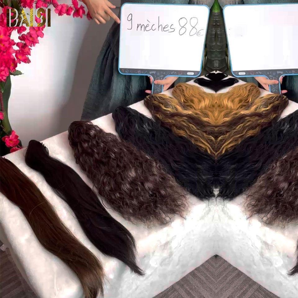 BAISI-Set mit 9 Strähnen 88 € Erschwinglicher Preis. Kunsthaar-Pferdeschwanz