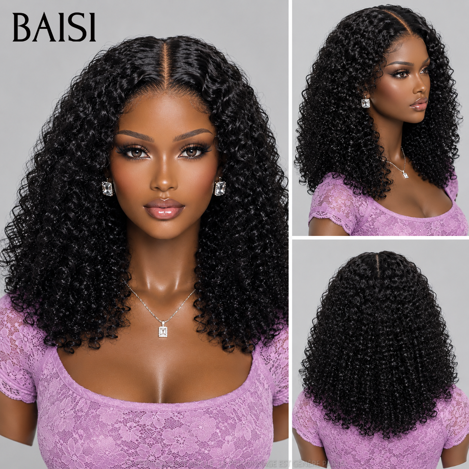 BAISI 2 perruques minimum au prix d'usine fournisseur 4x4 perruque 79€ Pré-plucked Pas Besoin de Colle en 100% Raw Hair Lace déjà couper