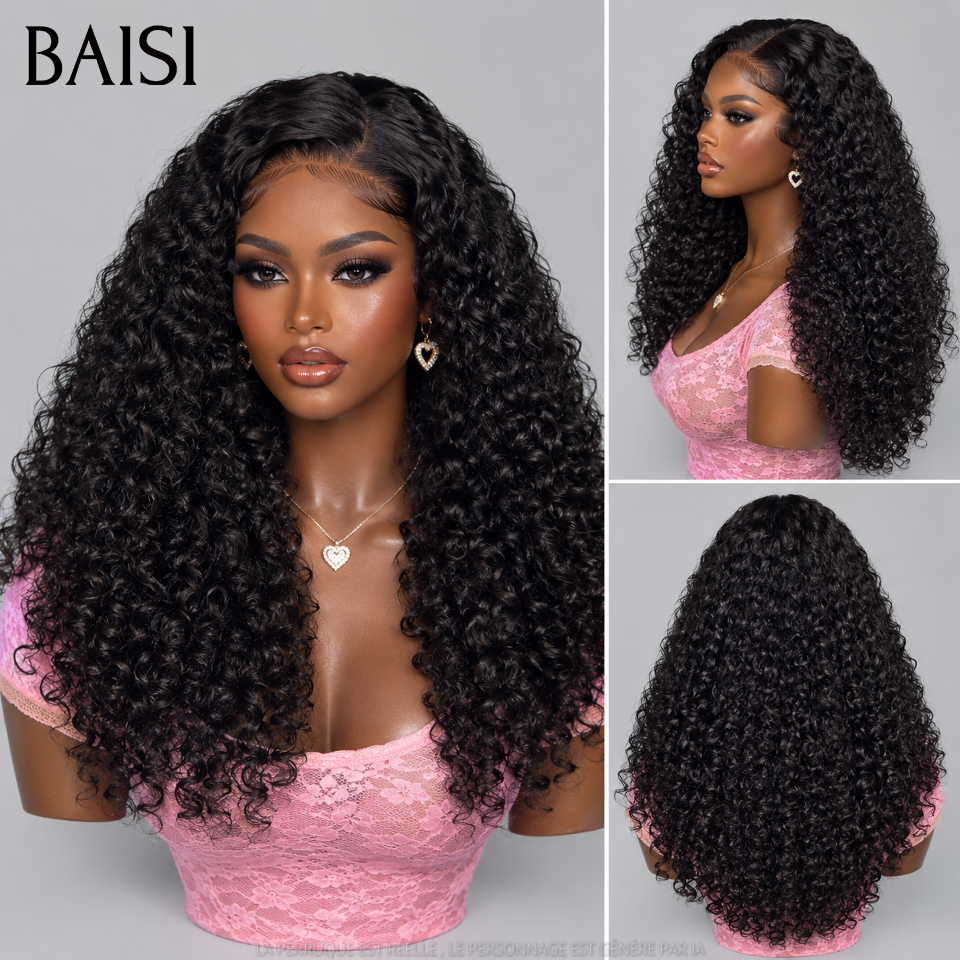 BAISI Achetez 2 perruques minimum au prix d'usine fournisseur 13X4 frontal perruque trop longue Curly en 100% cheveux humains