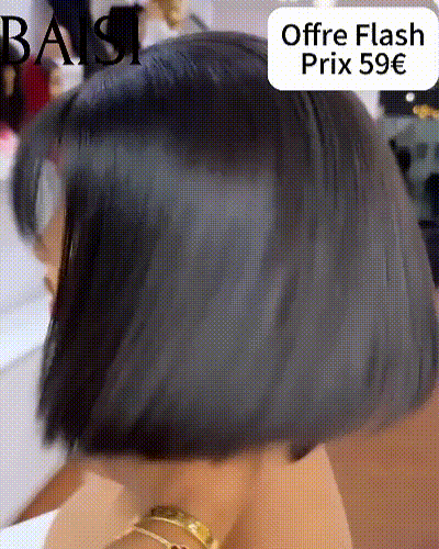 BAISI Offre Flash 65€ Bob lisse Avec Frange Perruques de Luxe 100% Vietnam Hair SDD BONE STRAIGHT 300% densité A1 Fabriquées par les cheveux double drawn 15A sans Lace sans colle FR38