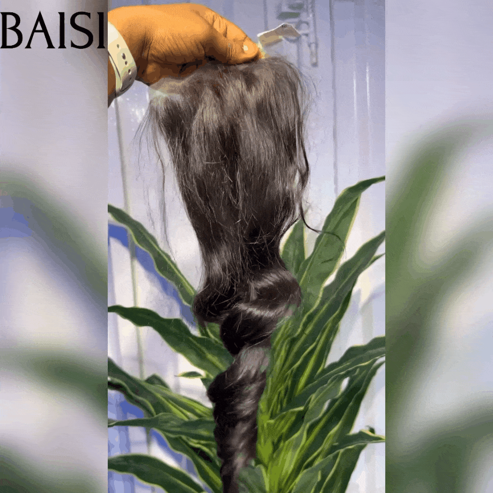 BAISI 300% density 15A Made by hair double drawn virgin strands 13X4 Luxury Loose Wave Wigs 20 Inches €198 in BLACK Color in 100% Human Hair FR20