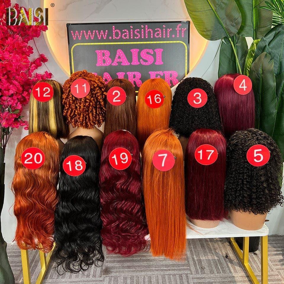BAISI 2 Perruques Sans Colle 75€ Lisse et afro ou 12 Perruques en FRANCE 1200€ PRIX en promo en 100% vrais cheveux humains