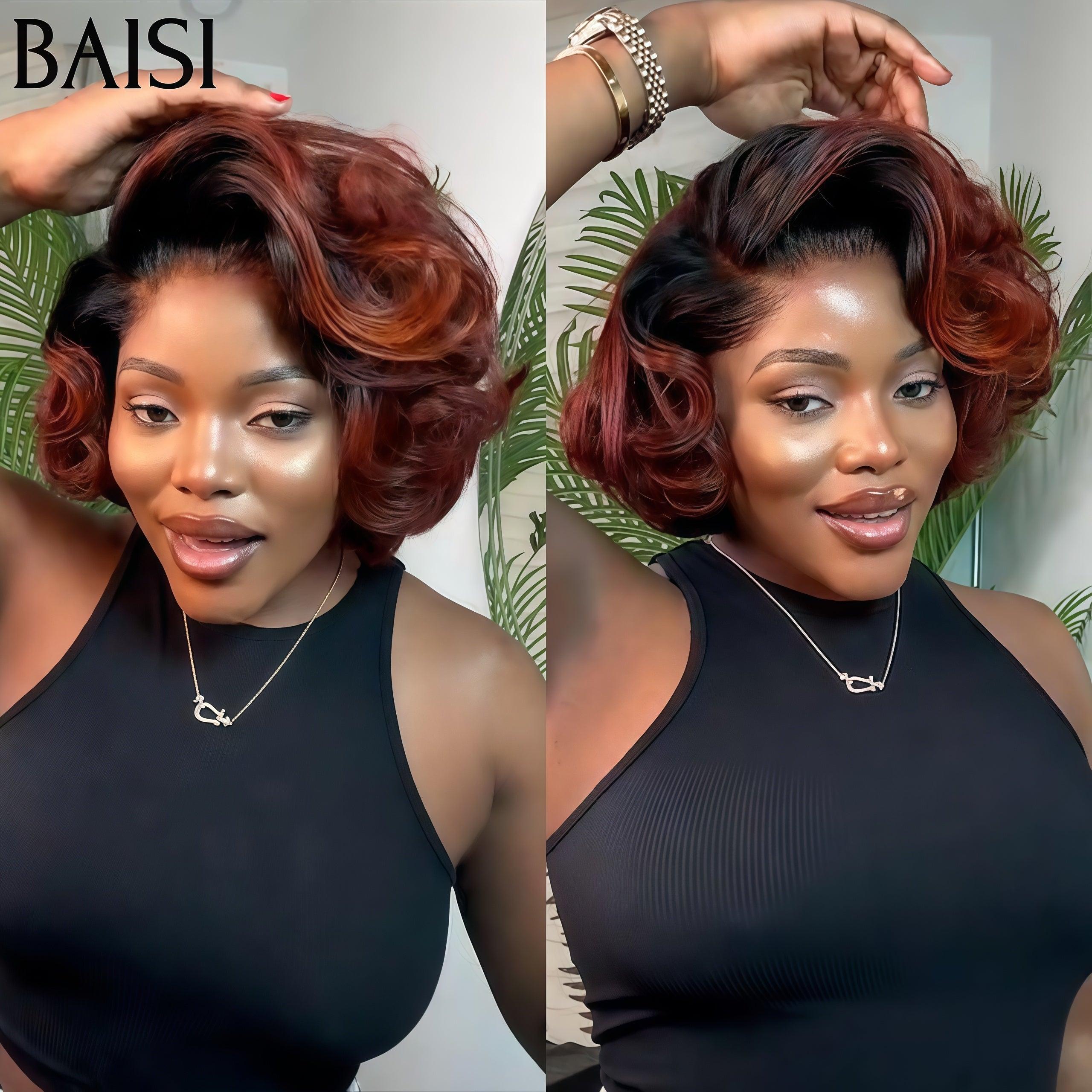 BAISI Perruque Pixie En Couleur 1BT-4#350# 89€ en 100% Cheveux Humains B