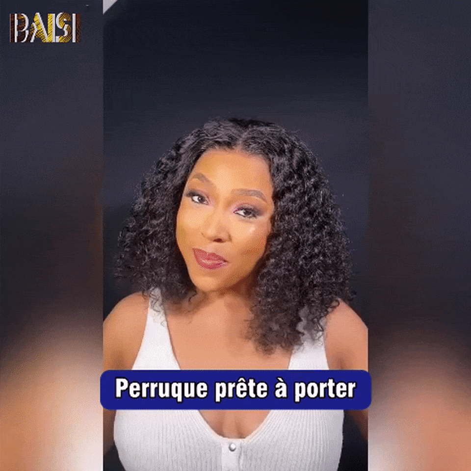 BAISI 13X4 HD perruque curly wave naturel Pré-plucked Pas Besoin de Colle 250% densité en 100% Raw Hair Lace déjà couper VIP100