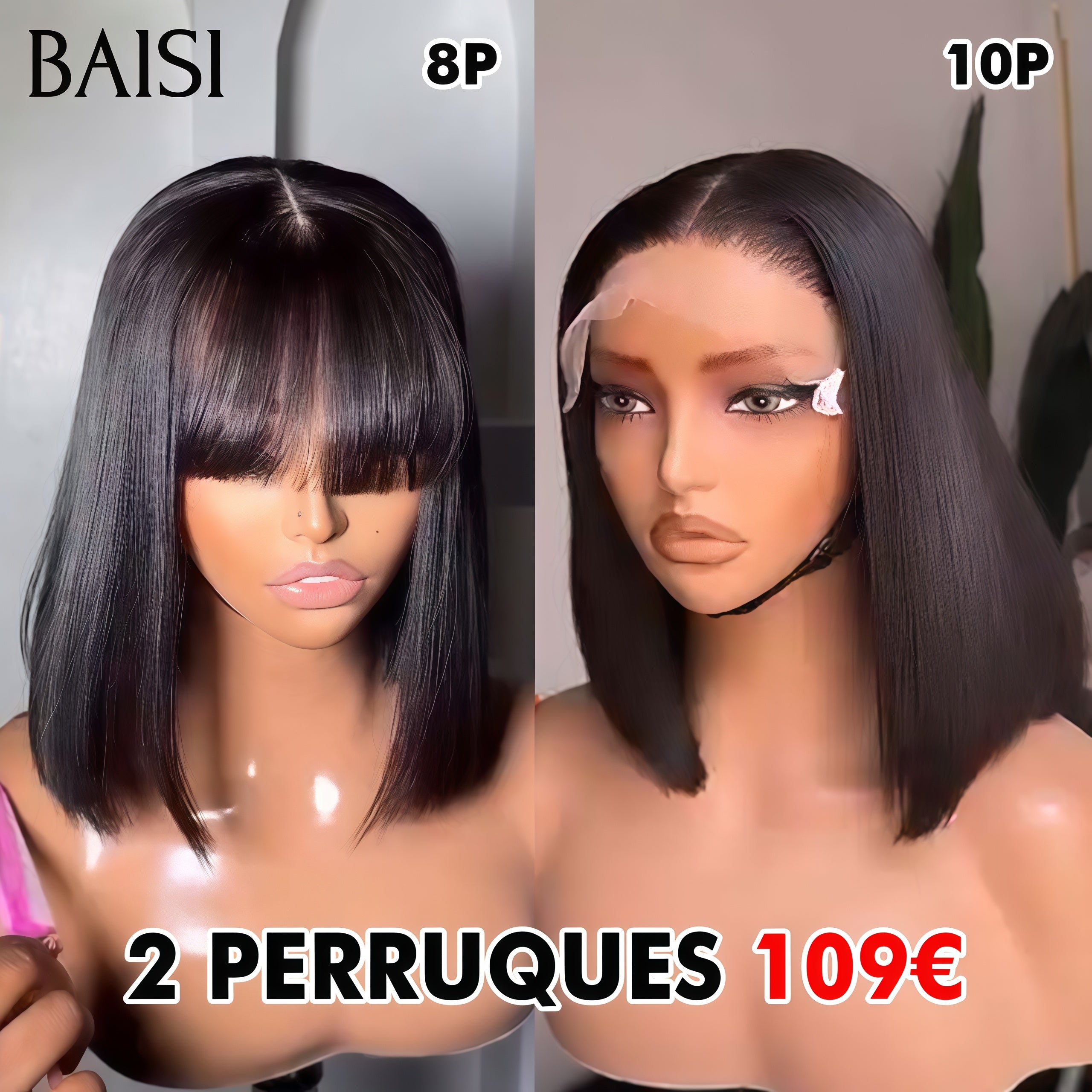 BAISI HAIR FR 4 Perücken zum Fabrikpreis Zu erschwinglich 252€ (kein Code erforderlich) B