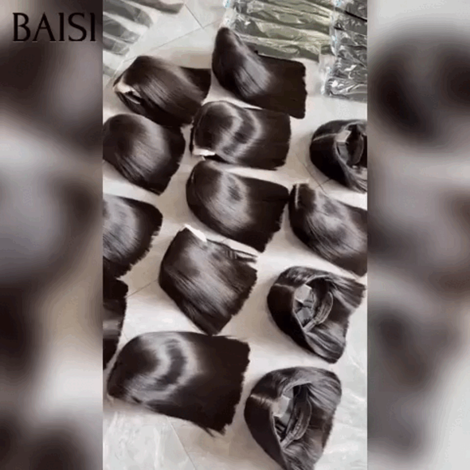 BAISI Perruques 2X6 Lace de Luxe 100% Viêtnam Hair Perruque BOB Noir Lisse Vietnam Hair MP50