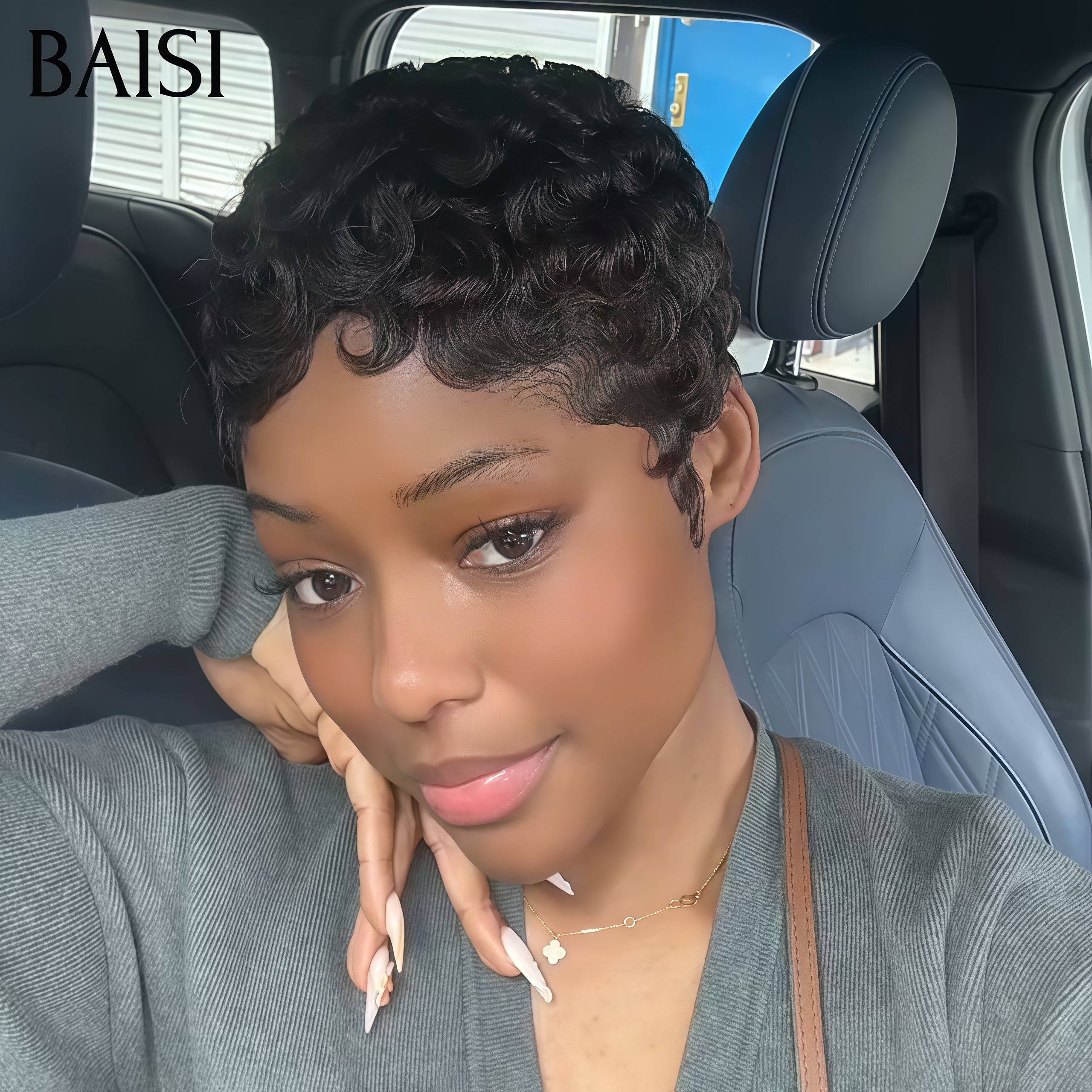 BAISI perruque chioma petite coupe fabriqué à la machine en Couleur noir 42€ en 100% cheveux humains