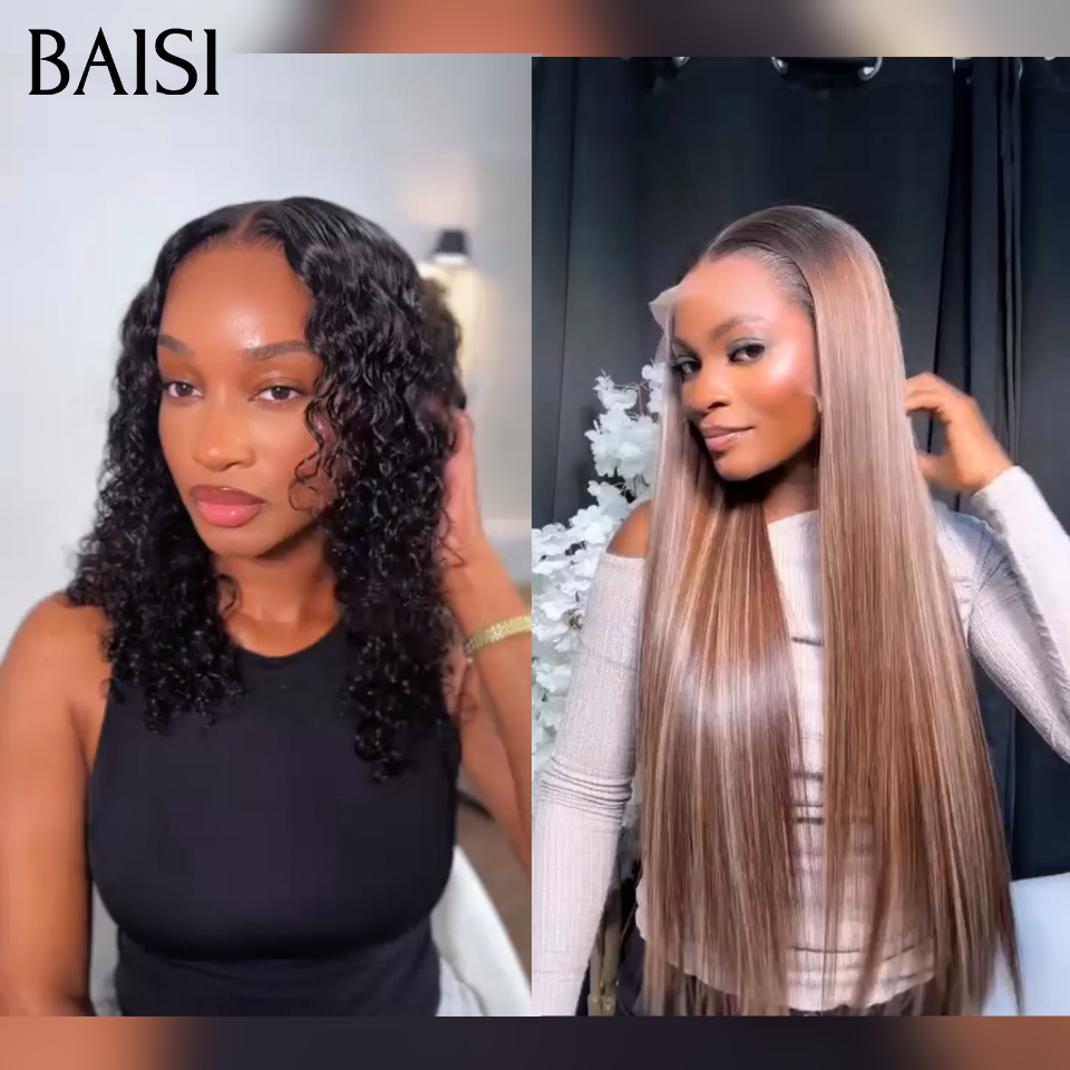 BAISI1 acheté 1 offert 159€ PRIX 13X4 lace frontal Lisse 20 Pouces Mixte Miel et curly wave 12 Pouces en promo en 100% vrais cheveux humains