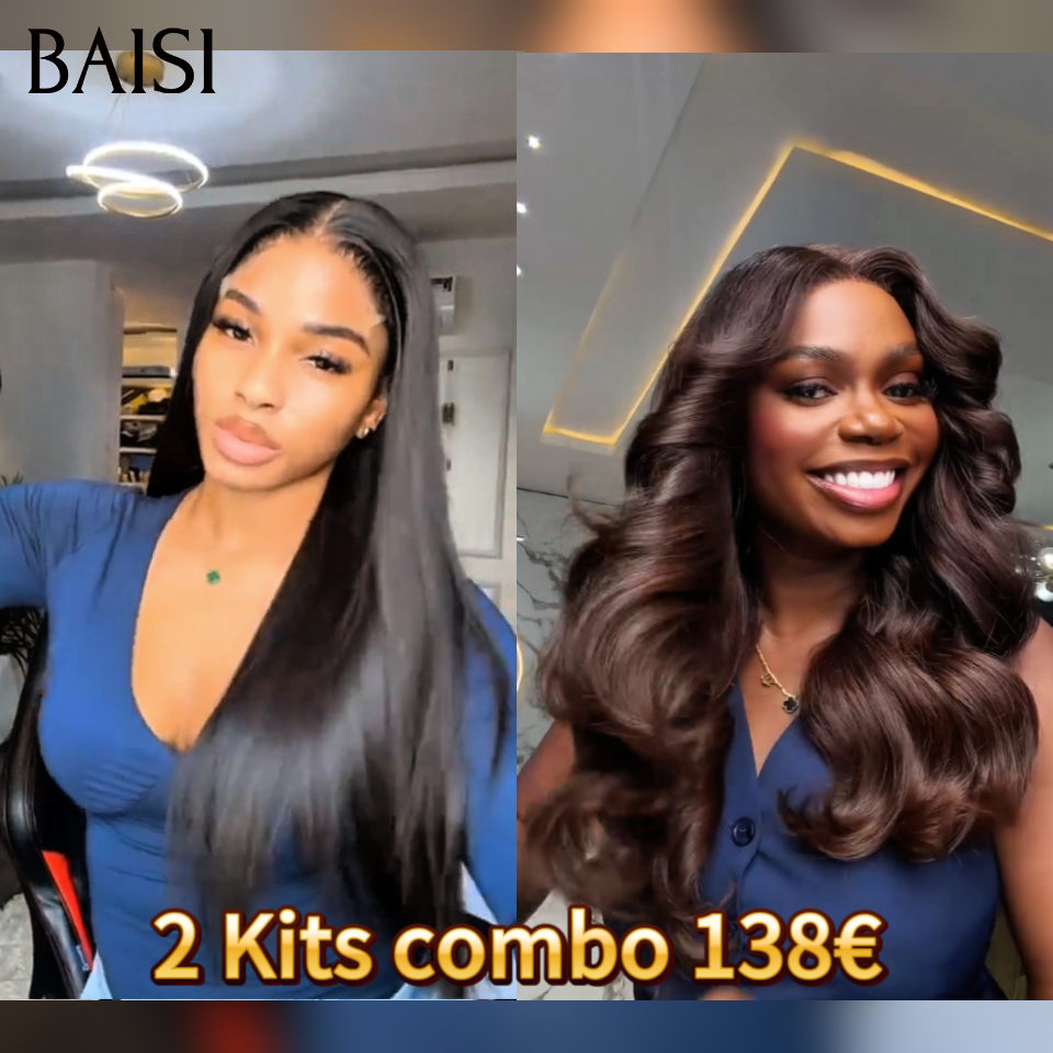 BAISI 2 Luxury Closure Wigs 250€ Made from double-drawn 100% real human hair