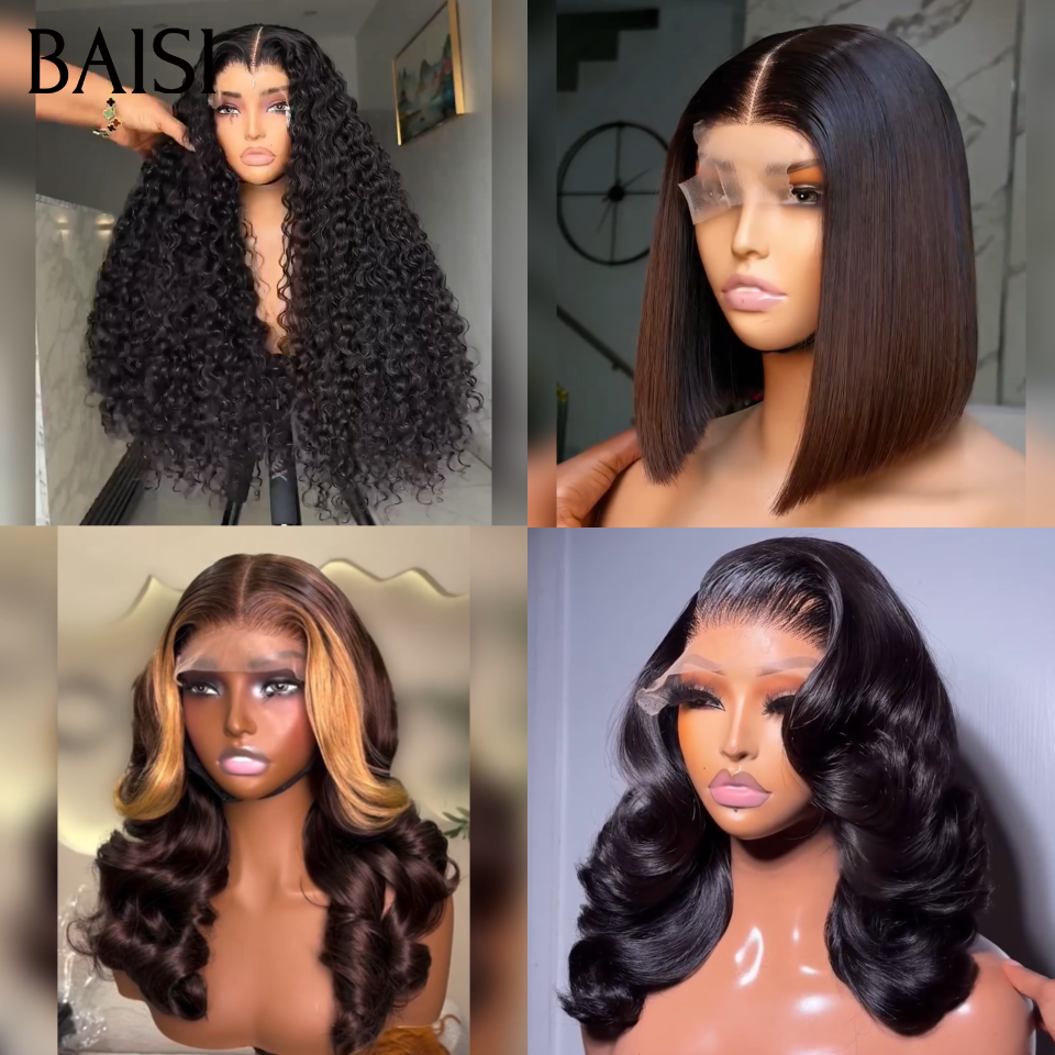 BAISI 4 Perruques en Soldes 220€ Moitié prix modèles au hasard selon le Facile à Revendre PROMO en 100% Cheveux Humains stock sans retour