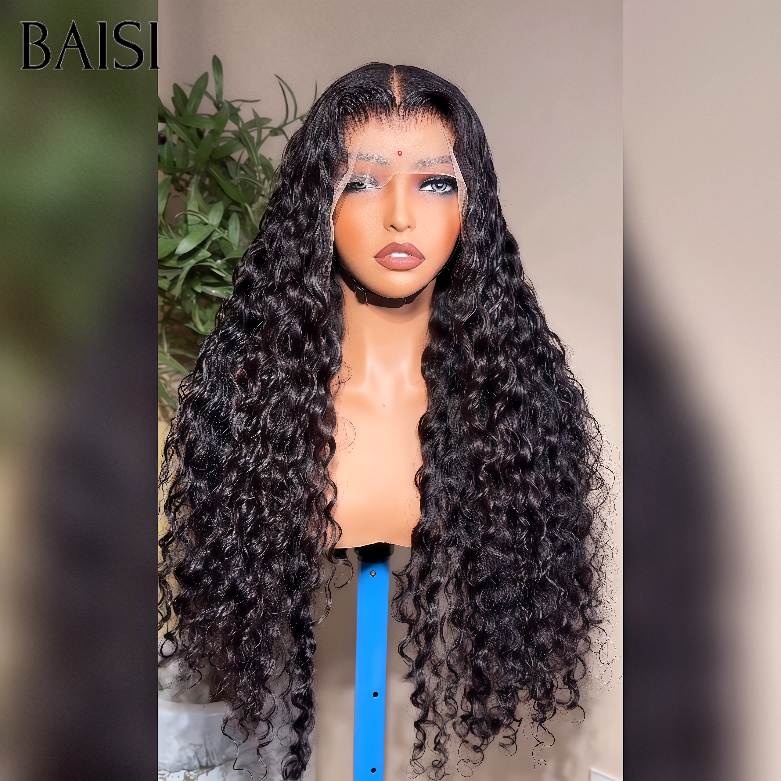 BAISI 13X4 frontal perruque trop longue Deep wave 20 pouce en 100% cheveux humains