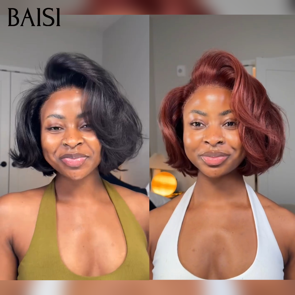BAISI Gagnez 2 au Prix de 1 = 109€ 13x4 lace frontal lisse en noir et couleur en 100% Cheveux Humains