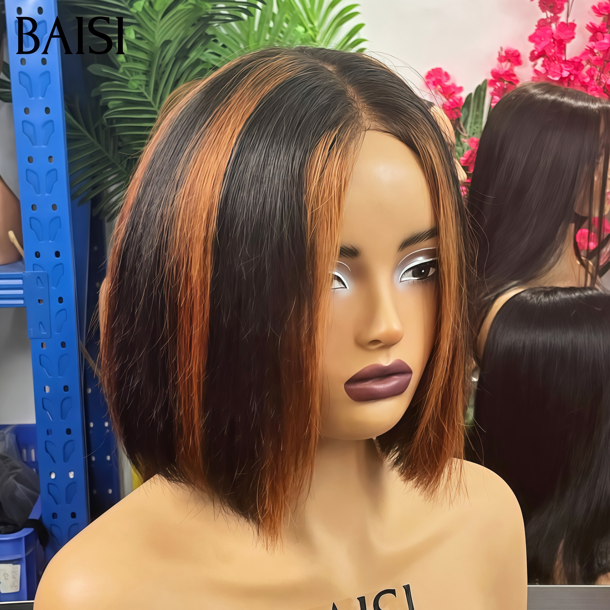 2X6 lace closure BOB 100% Vietnam Hair perruque 8 Pouces 65€ Lisse Haute Qualité en couleur NOIR Mixte brun 250% Densité SDD BONE Straight