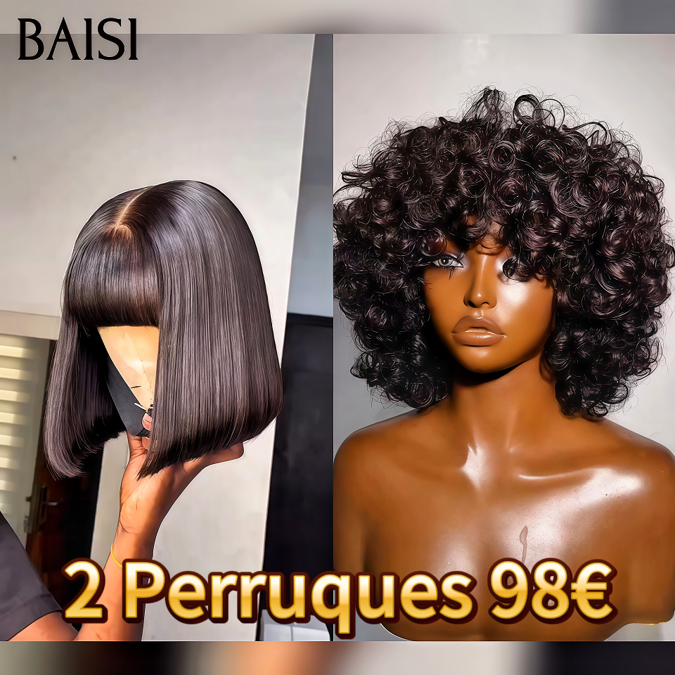 BAISI 2 parrucche Lace Frontal o 5X5 lace Parrucca personalizzata in 100% veri capelli umani 138€