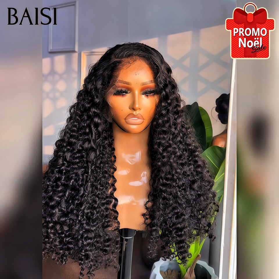 BAISI 4X4 closure perruque de Luxe Spring Curly 16 Pouce A2 Fabriquées par les cheveux double drawn Nouvelle Promotion Black friday 16 pouces 145€ en 100% cheveux humains FR38