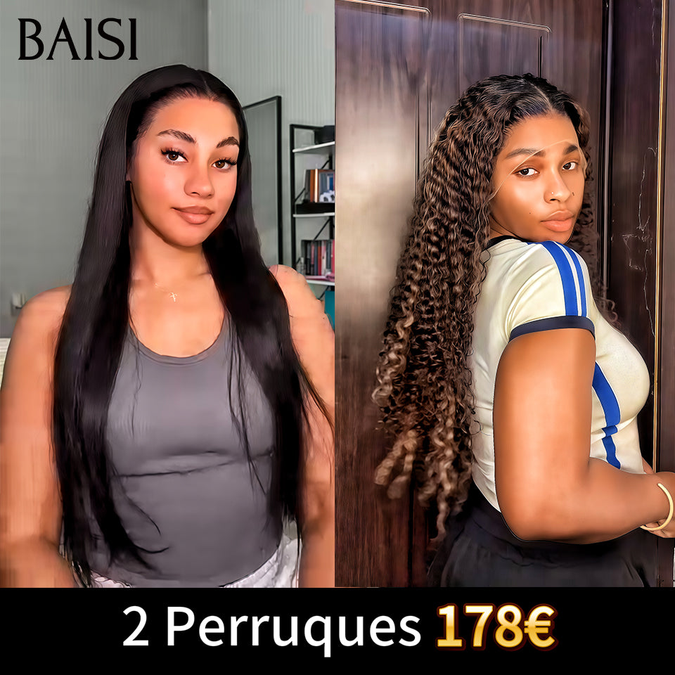 BAISI RED LOOP CUT PLUS VERSCHLUSS EVA PERÜCKE SET BODY WAVE PERÜCKE IN NATURFARBE