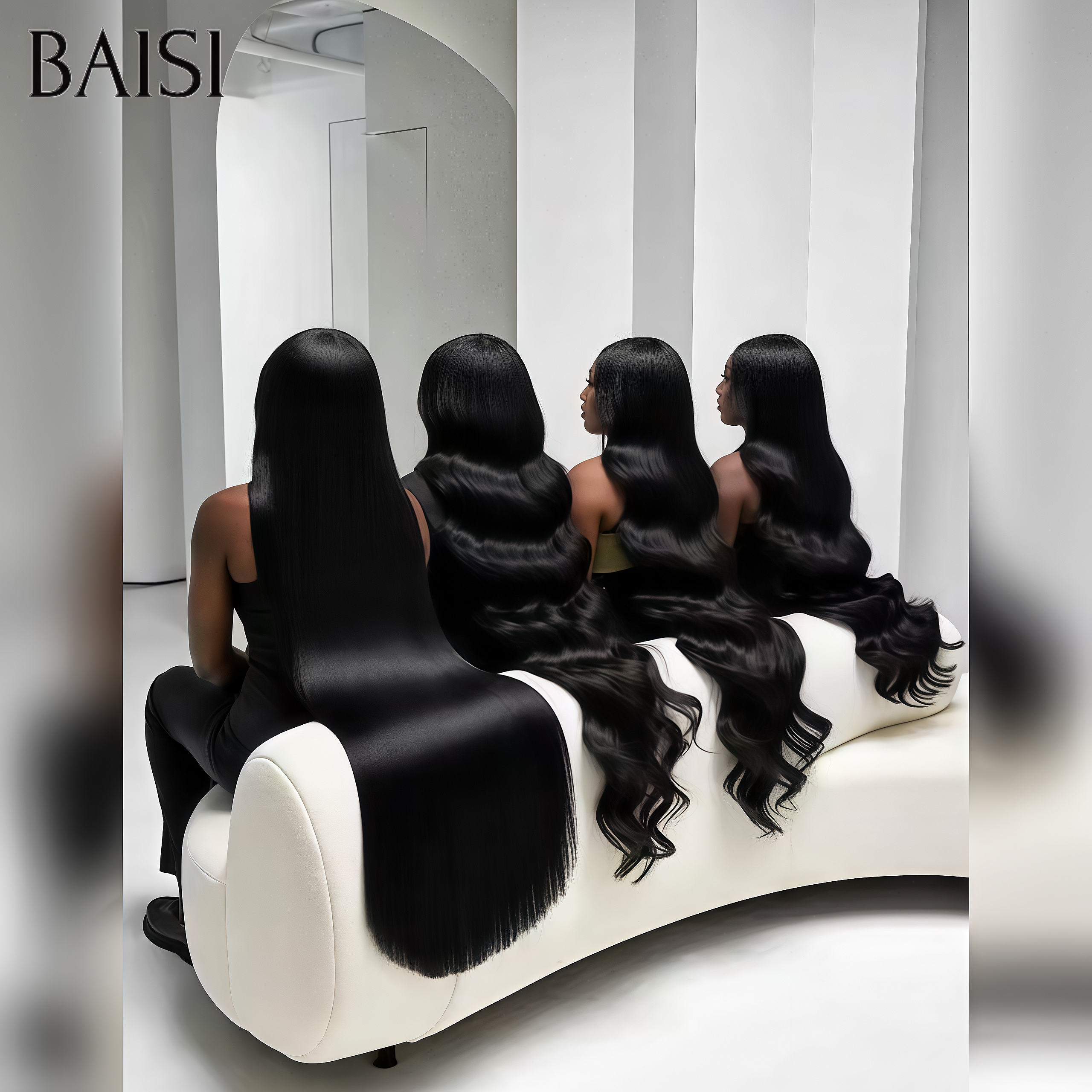 BAISI 4 Perruques 400€ Facile à Revendre 24 Pouces 13x4 lace frontal Body wave et Lisse en 100% Cheveux Humains