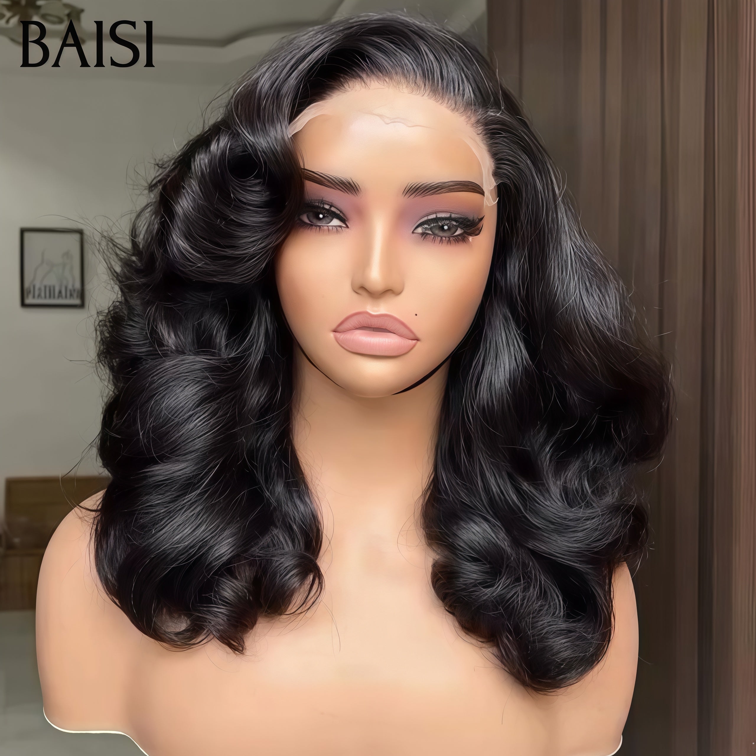 BAISI Vente 100% Perte Reçu 48H TVA 0€ 4X4 perruque Body Wave 18 Pouce 95€ en 100% cheveux humainsBS65