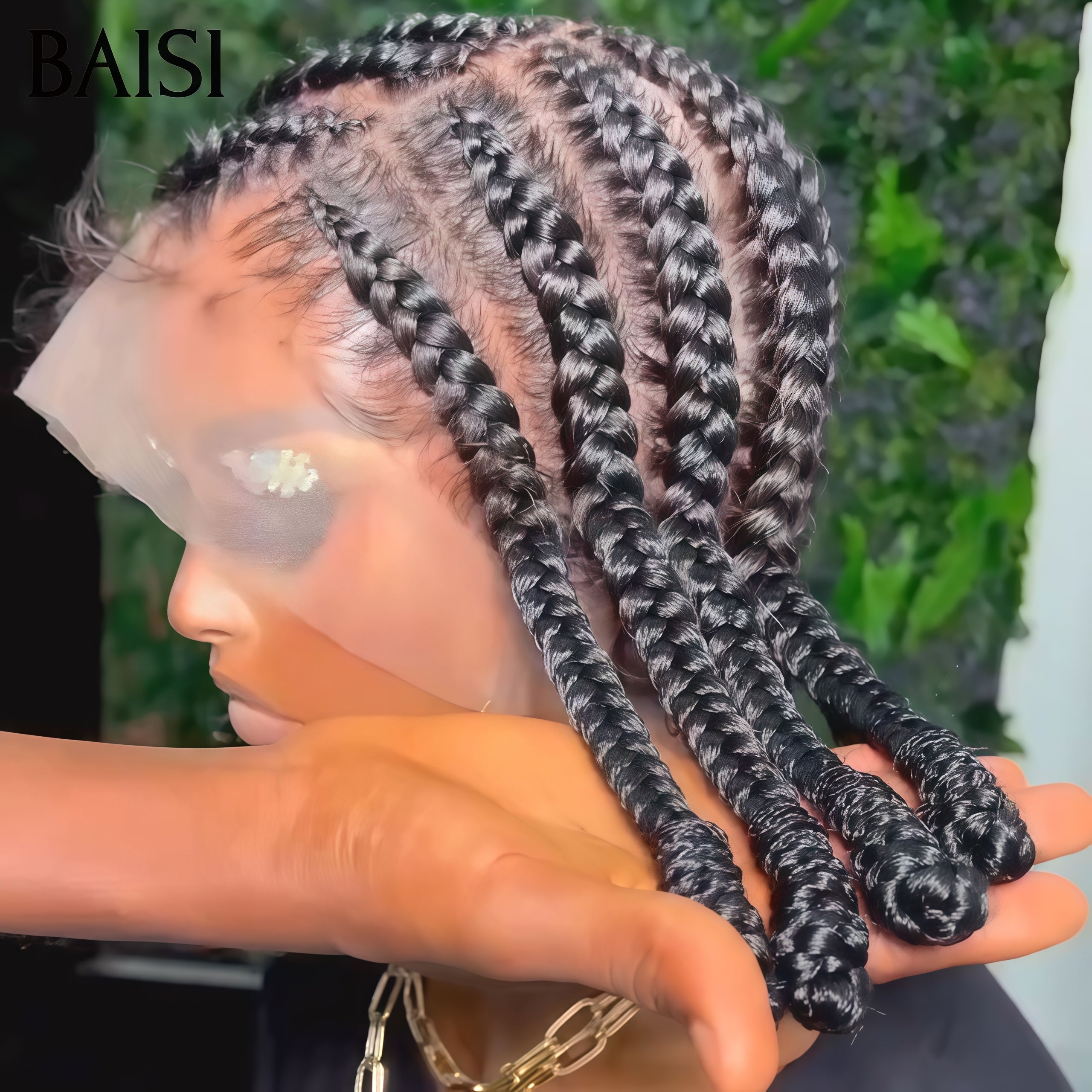 BAISI Full Lace avec Petite Natte Perruques 169€ sur mesure 100% comme indiqué sur la photo Facile à porter En cheveux humains