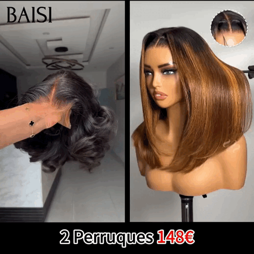BAISI Blitzverkauf 4 Perücken aus 100 % Echthaar 300 Euro (kein Code erforderlich)