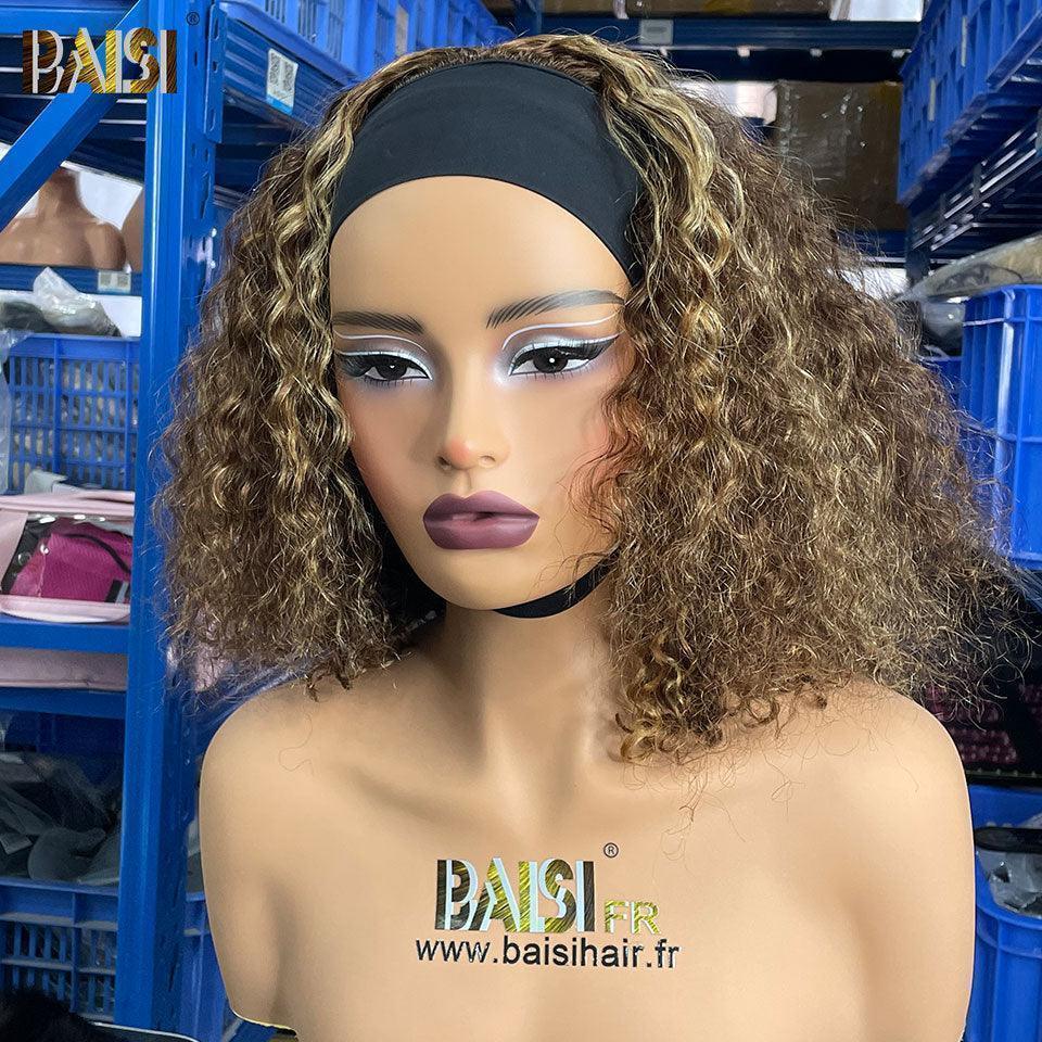 BAISI AMINATA #4MIX#27 Peluca con diadema rizada hecha a máquina