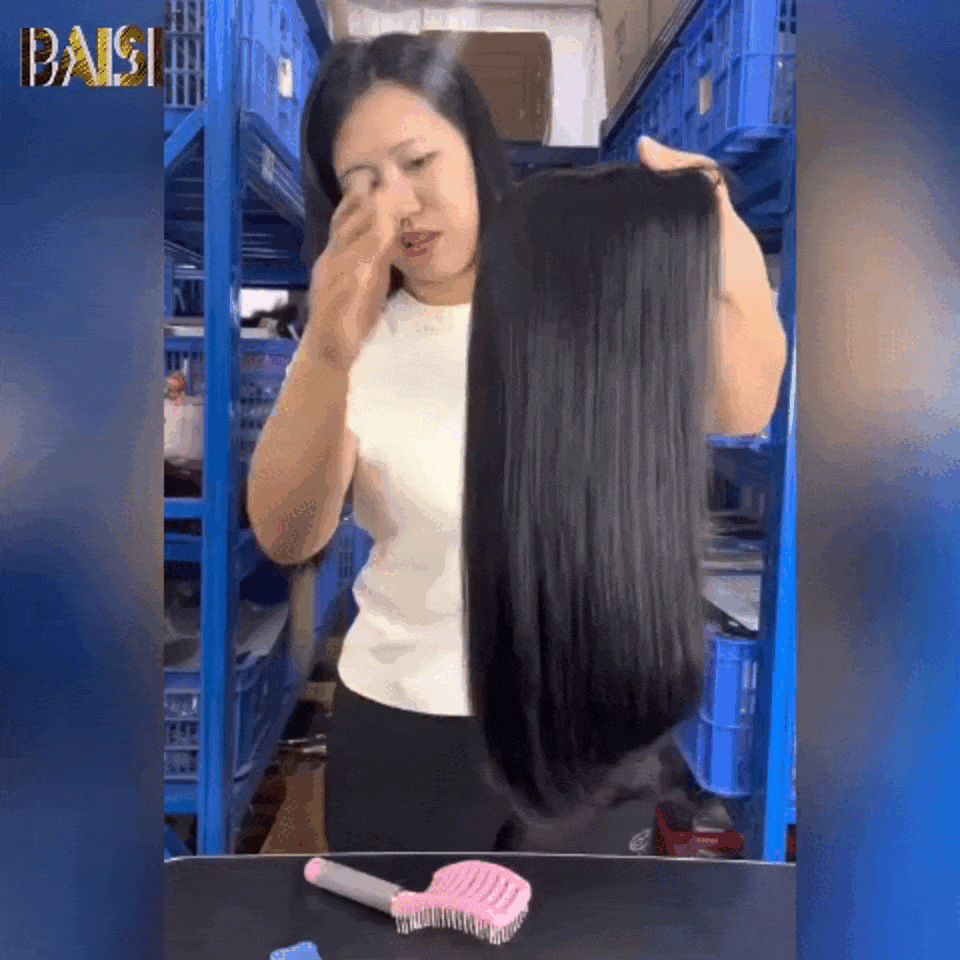 BAISI Lot de 2 Perruques bob Lisse Noir 10 pouces 139€ Seulement Avec et Sans Frange 100% Vietnam Hair de Qualtié en 100% vrais cheveux humains