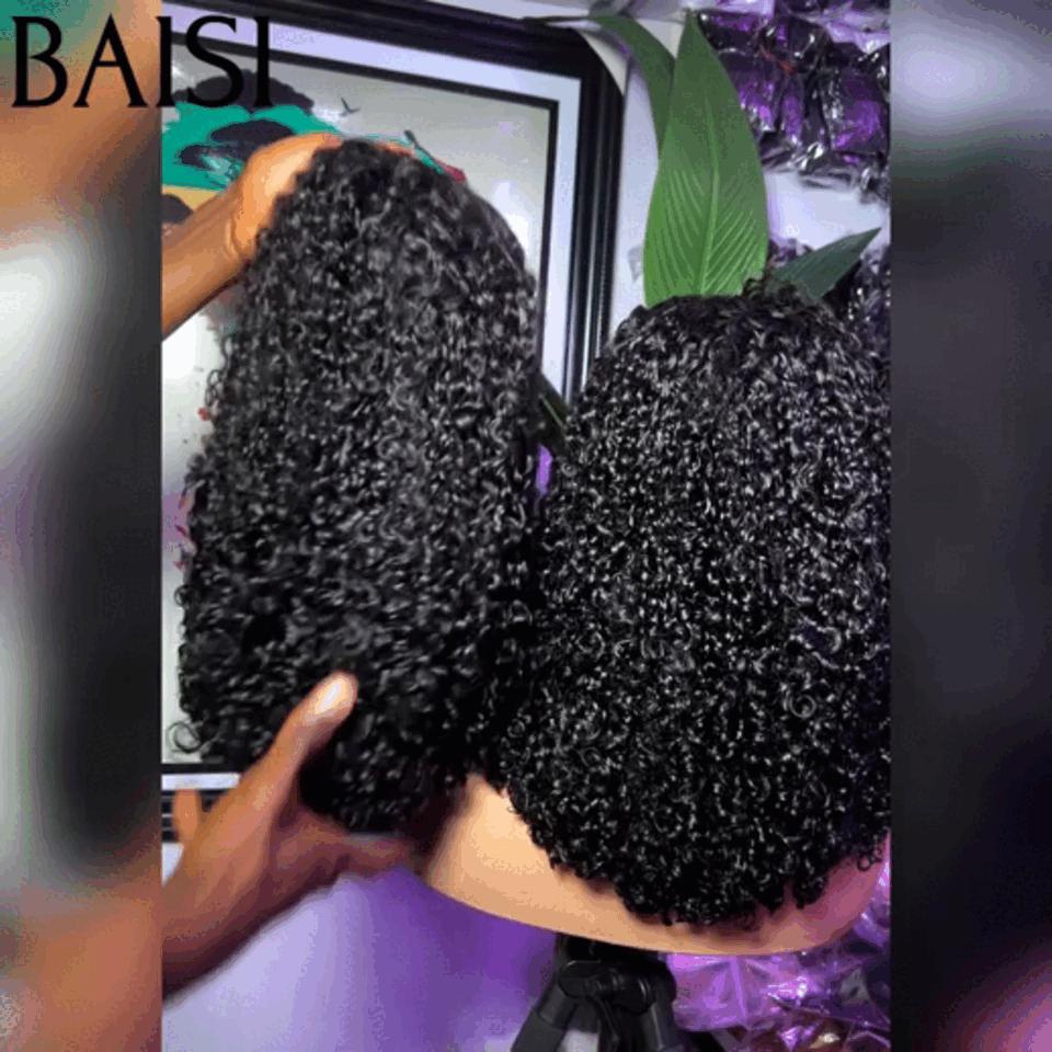 BAISI 4X4 Closure Perruque Naturelle ROMA 14 pouce 136€ moitié prix 300% Densité Sans Colle Lace déjà couper Facile à Porter MP50