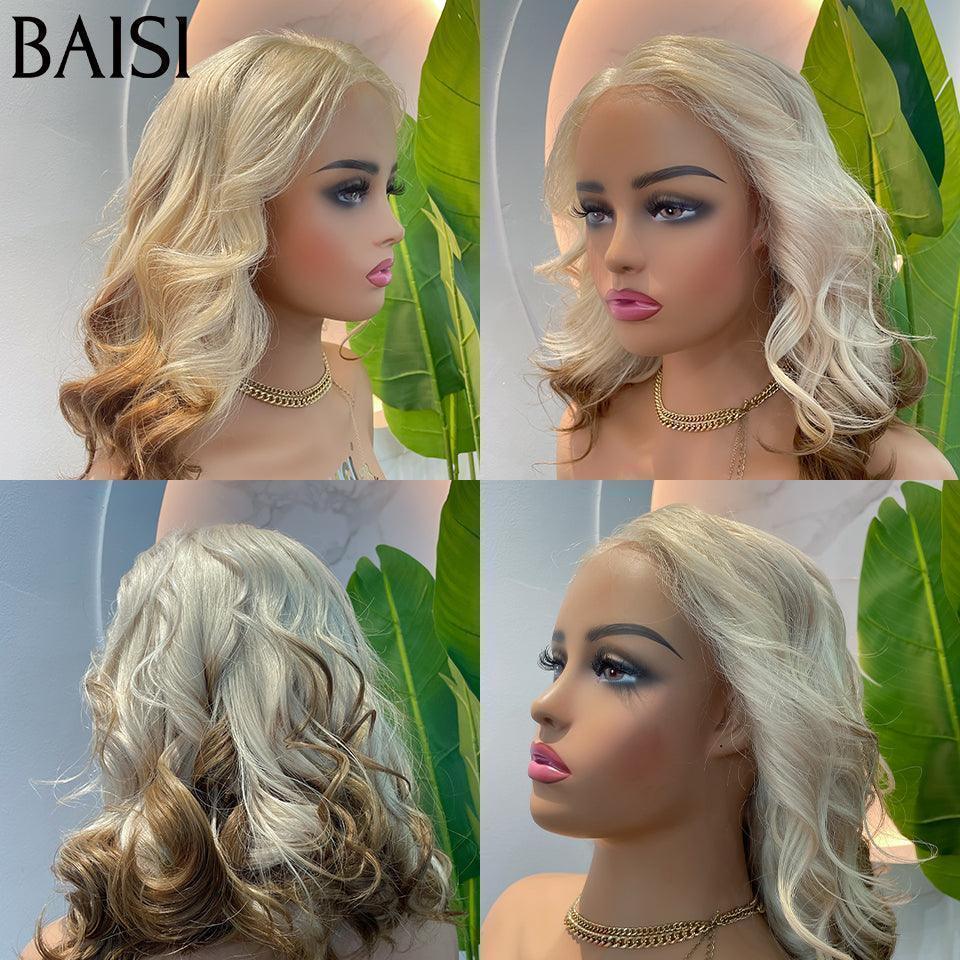 BAISI Achetez 2 perruques minimum au prix d'usine fournisseur Perruque en couleur marron 60/4# en 100% vrais cheveux humains (Pas Besoin de Code)