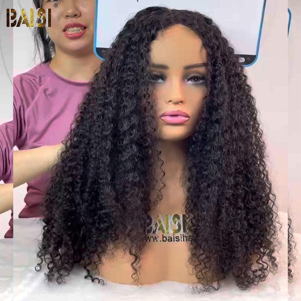 BAISI Achetez 2 perruques minimum au prix d'usine fournisseur 13x4 Lace Frontal Perruque curly Wave plus Body Wave en 100% Cheveux Humains