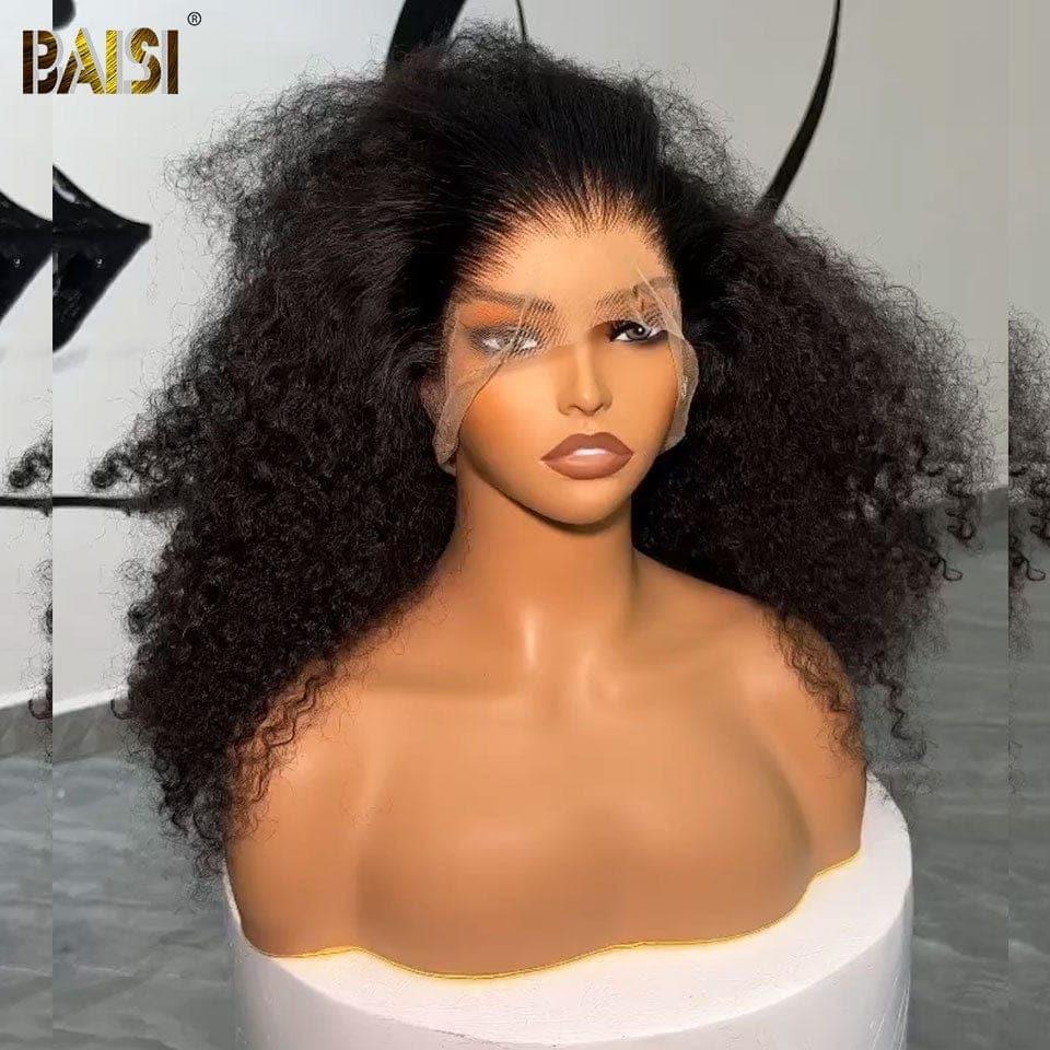 BAISI Bouclé Deep Wave 13x4 Vietnam Hair 250% densité avec frontale Perruque de luxe haute de gamme plus de 20 ans d' utilisations