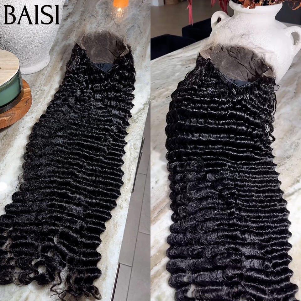 BAISI 13x4 lace Frontal Perruque Deep Wave En Haut De Gamme 22 Pouces 139€ En 100% Raw Hair