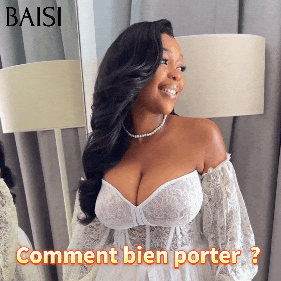 BAISI Coiffure de luxe Carina Perruques Mariage Couleurs personnalisées Prête à porter chignon et personalisation comme sur la vidéo 100% identique avec lace frontale événement spécial BS120