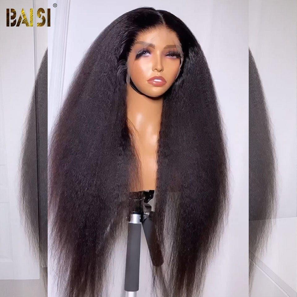 BAISI HAIR FR 13x6 Lace Frontal Perruque Kinky Straight Yaki en 100% Raw Hair
