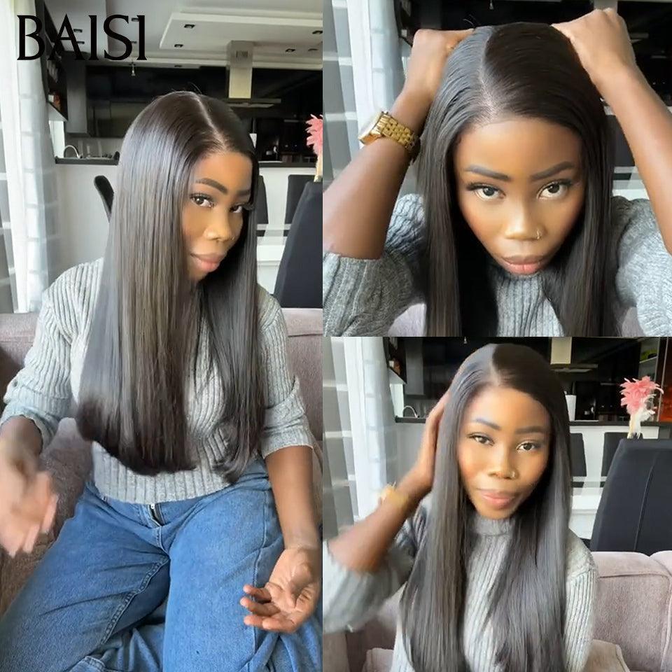 BAISI Livraison En 48H TVA 0€ 13x6 Frontal Perruque Lisse En Haut De Gamme En 100% Raw Hair D