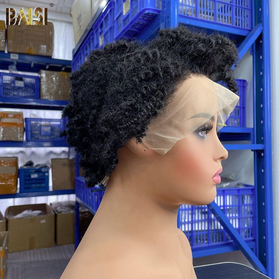 BAISI 13X4 lace Pixie wave wig In black color €88 in 100% Human Hair