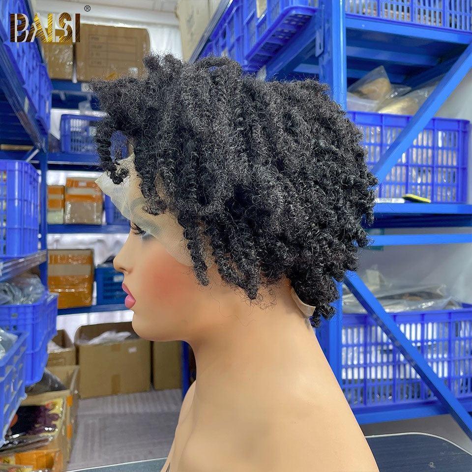 BAISI 13X4 lace Pixie wave wig In black color €88 in 100% Human Hair