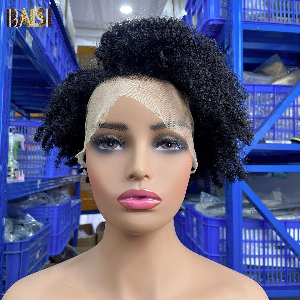 BAISI 13X4 lace Pixie wave wig In black color €88 in 100% Human Hair