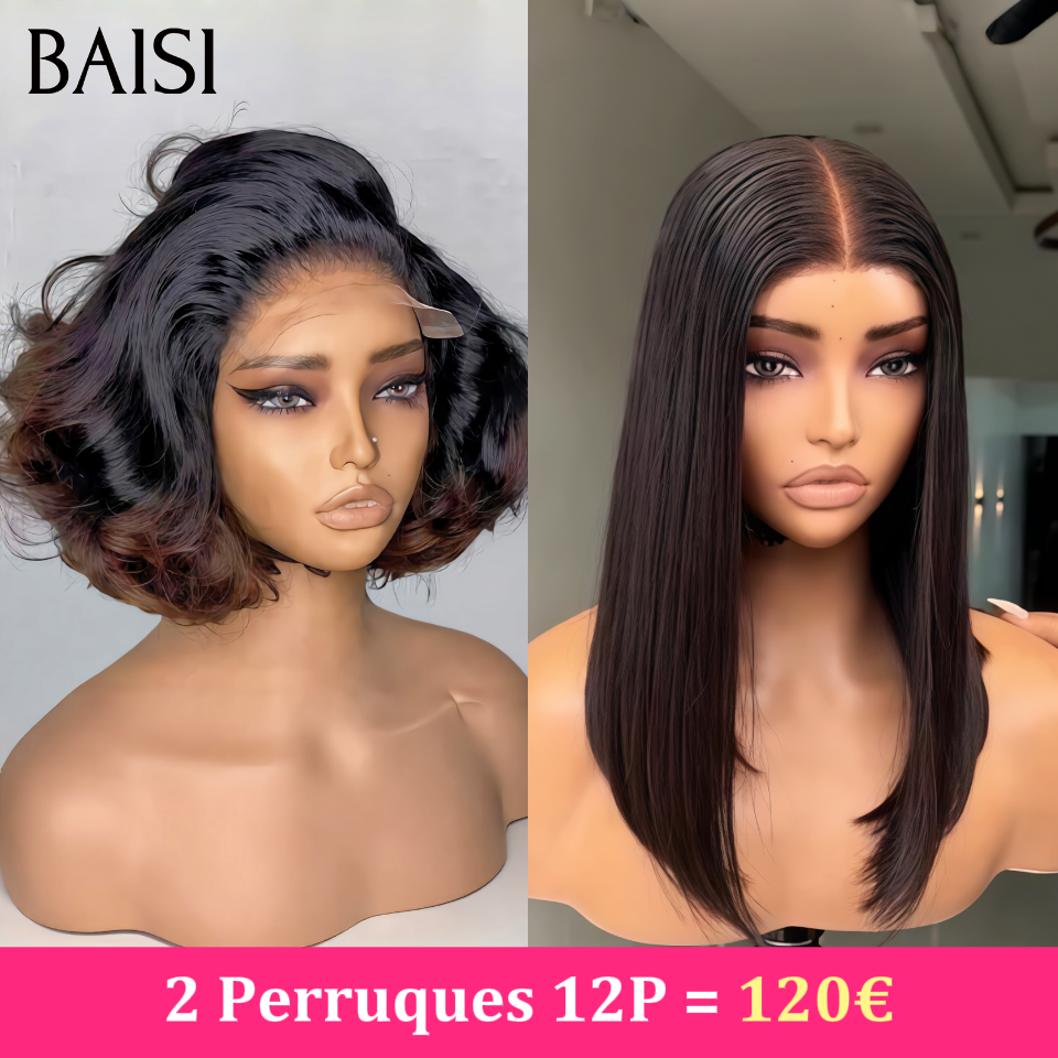 BAISI Gros Lot Liste prix en gros Perruques Modèles Mélangées Couleurs Mélangées Taille 12 18 24 et 30 Pouces Idéales Pour Revendre en 100% Cheveux Humains