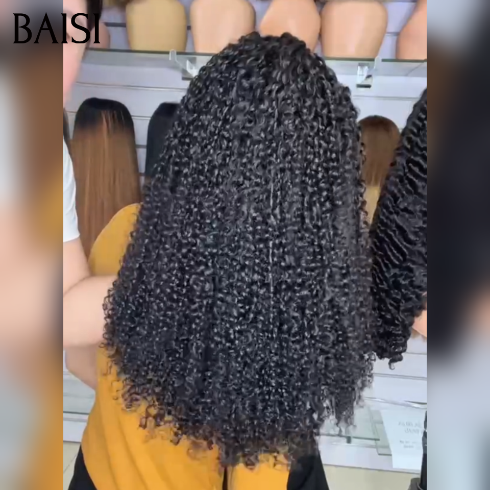BAISI 13x4 Lace HD Perruque Longue Pixie ou Water ou Burmese 18 et 24Pouces A Partir de 148€ Couleur Noir 1B# 350% Densité Qualité Originale en 100% Cheveux humains