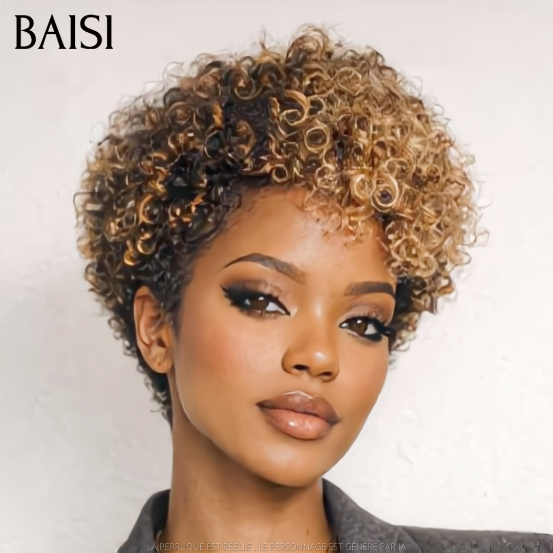 BAISI 2 Pixie Courtes 80€ pixie afro ou 4 Perruques pour revendre 310€ en 100% vrais cheveux humains