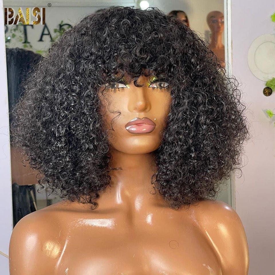 Peruca BAISI Bob Deep Wave de 10 polegadas com franja € 72 em preto em cabelo 100% humano CÓDIGO: FR20
