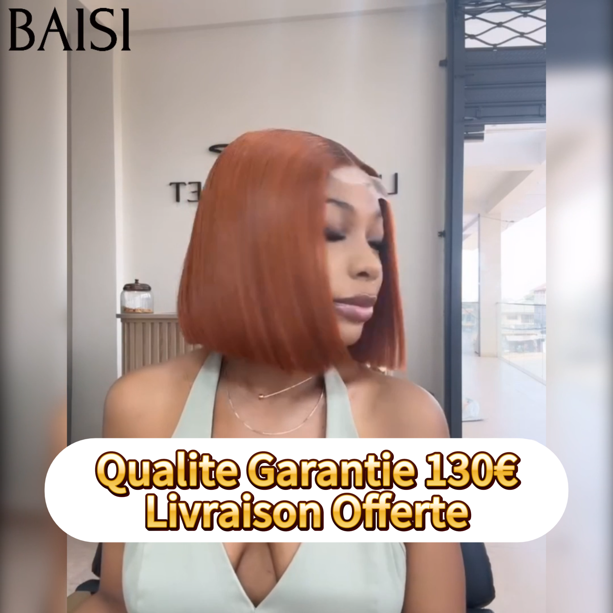 BAISI 100% Vietnam Hair SDD BONE STRAIGHT 2x6 Lace Straight Wig #4T#613 Blonde €89 In 100% Human Hair