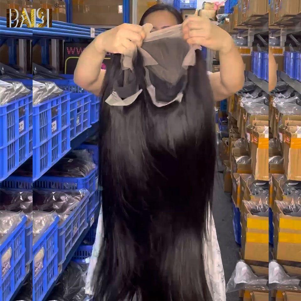 BAISI Frontale 13X6 perruque Lisse 20 ou 30 pouce moitié prix en 100% cheveux humains