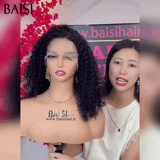 BAISI Perruques T PART kinky curly 16 pouce 120€ 100% vrais cheveux humains
