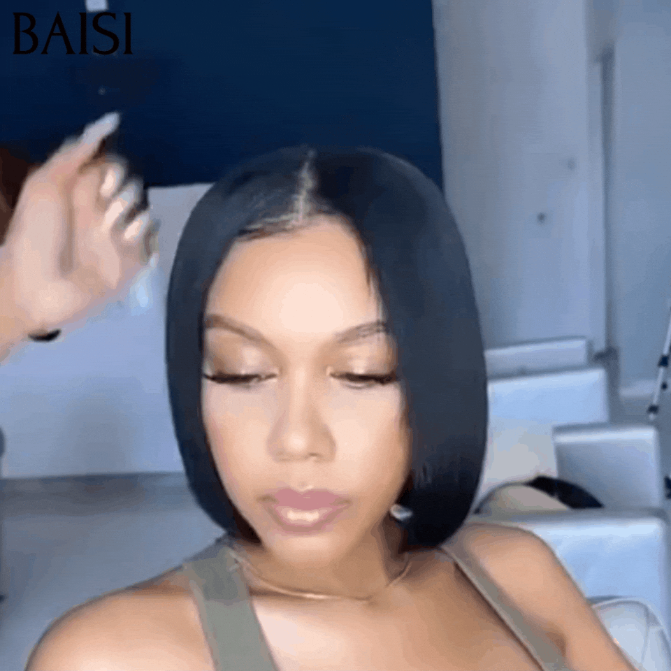 BAISI U PART PERRUQUE SANS LACE en 100% cheveux humains